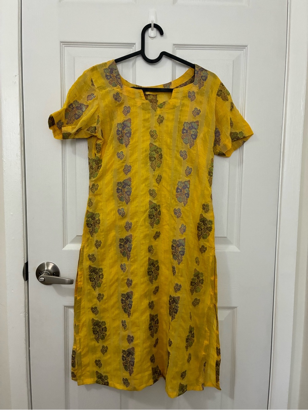 Yellow Floral Salwar Kameez